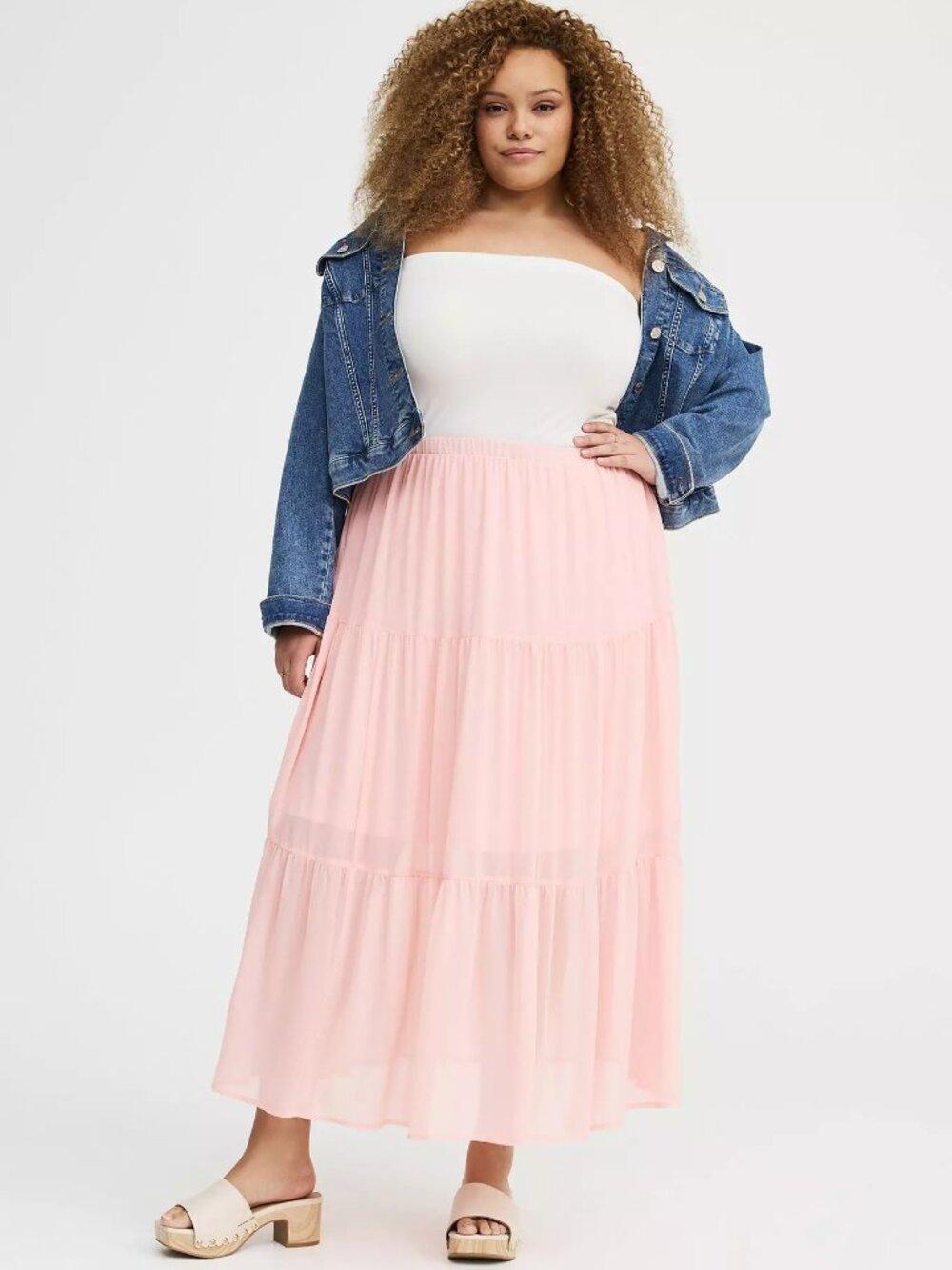 NWT Torrid Chiffon Tiered Maxi Skirt
